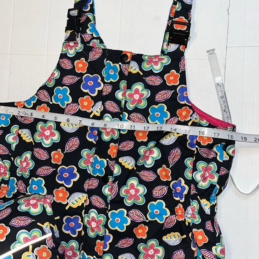 Hanna Andersson-14(160)- Floral Snowsuit - Black and Multicolor bib snow overall